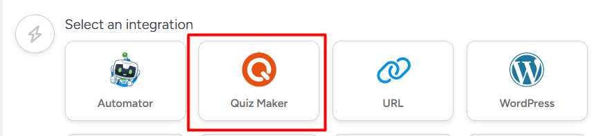 Quiz Maker integration