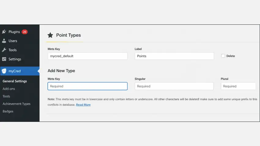 MyCred Point Types