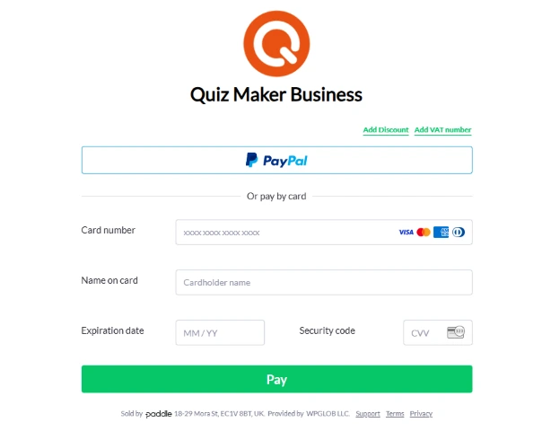 AYS PRO Wordpress Quiz Maker Plugin Payment