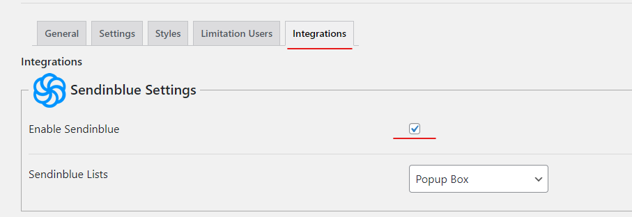 Popup Box Plugin Brevo Integration
