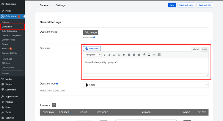 Add questions to your question bank