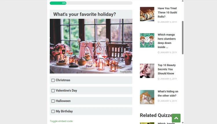 WP Quiz Demo