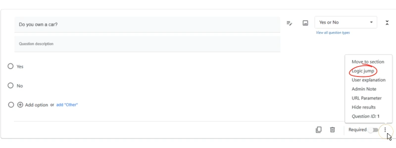 Logic Jump Survey In Wordpress